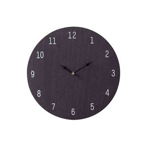 Home Decor Praktyczny Drewniany Rzemiosło Okrągła Bateria Heated Hotel Ciche Ticking Salon Wall Clock Gift Korytarz Tło H1230