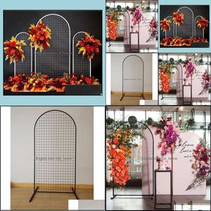 Party Decoration Event & Supplies Festive Home Garden Chicken Wire Backdrops Birthday Celebration Props Semi-Circle Grid Background Mesh Scr