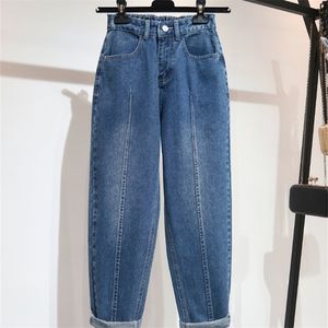 Boyfriend-Jeans für Frauen Hohe Taille Lose Plus Größe Streetwear Weibliche Denim Harem Hosen 5XL 201223