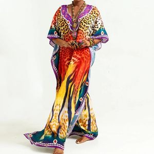 Sarongs 2021 Toptan Yaz Tatili Kadın Çiçek Baskı Hindistan Bohemian Maxi Elbisesi1