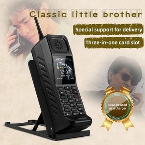 New Unlocked Classic Small Retro Mobile Cell Phone Loud Speaker Bright Flashligh Powerbank Camera Dual Sim Card MP3 FM Bluetooth Cellphone