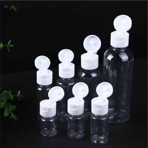 Pusta butelka sanitizer Butelki z butelkami z odkładami z klapką zbiorniki do prysznicu kosmetycznego GEL 5ML 10 ml 20 ml 30ml 50ml