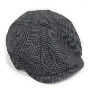 Berretti All'ingrosso-Moda Berretto ottagonale Sboy Beret Hat Cappelli autunnali e invernali per uomo Superstar internazionale maschile Models1