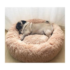 Xl 80cm Long Plush Super Soft Pet Bed Kennel Dog Round Cat Winter Warm Sleeping Bag Puppy Cushion Mat Por jllVVU yy_dhhome