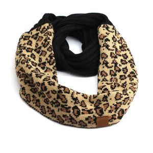 Sciarpa ad anello con trecce lavorata a maglia leopardata Donna Morbida Primavera Autunno Inverno Sciarpe Infinity Sciarpa a cerchio con collo in cashmere Sciarpa di lusso da donna calda