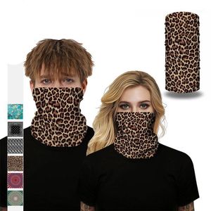 Leopard 3D Neck Gaiters Scarf Cosplay Totem Print Outdoor Bandana Vandring Flower Scarves Streetwear Bandanas Mouth Protection1