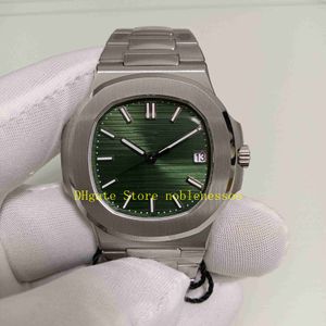 Top Super Version 3K Factory Cal.324 Movement Automatic Watches Real Photo Mens 5711/1A-014 Green Texture Dial 5711 Stainless Steel Mechanical Men's Watch