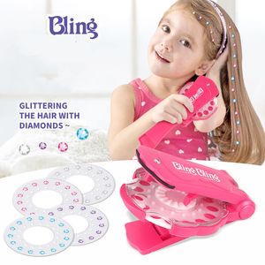 DIY Deluxe perfurando equipamento conjunto para menina fingir jogar jóia reabastecimento de jóias encanto meninas estilo estilo etiqueta menina brinquedos crianças maquiagem conjunto lj201009