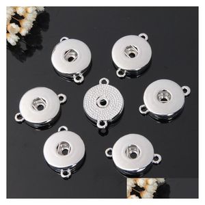 18Mm Noosa Style Alloy Stainless Steel Bracelet Head Connector Snap Button Base For Diy Personality Noosa Jewelry Findings T0Tyk