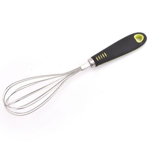 Simple Hand Stainless Stell Egg Beater Tools with Black Handle, Mixer Eggs Beaters Classic Crank Whisk in Wholesale Price