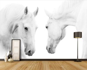 3D Zwierząt Tapeta 3D Home Tapeta Heroic White Horse Premium Atmorce Wnętrz Dekoracja 3d Tapeta