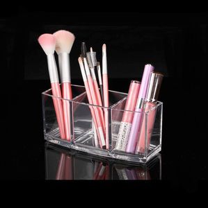 Transparente Acryl-Kosmetik-Aufbewahrungsbox, Make-up-Pinselhalter, Organizer, Lippenstift, Augenbrauenstift, Badezimmer-Aufbewahrungsständer V1