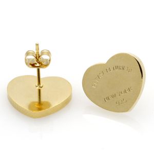 Top Quality Heart Earrings For Women Romantic Lovely Stainless Steel Stud Earrings With English Letters Wedding earrings