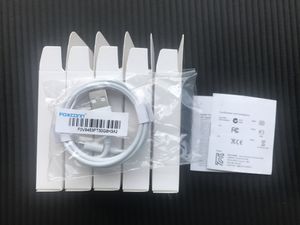 100pcs / lot Original OEM-Qualitätskabel E75-Chip Foxconn 1m / 3ft 2m / 6ft USB-Datums-Sync-Ladegerät für iPhone 7 8 x Plus 11 mit Retail-Box