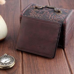 Hot Sale Men Purse Short Men Pu Leather Id Card Holder Purse Wallet Billfold Slim Clutch