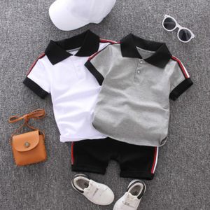 Boys Suits Baby Summer Style Two-piece Sets Children Casual Outdoorwear Kids Solid Color T-shirt + Shorts Clothing Sets
