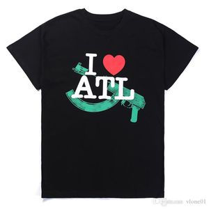 Jag älskar ATL T shirt Mens Designer Kortärmad Högkvalitativ Mode Hip Hop Men Kvinnor Tees Storlek S XL