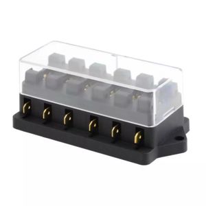 Newest 6 Way Fuse Box Block Fuse Holder Box Car Vehicle Circuit Automotive Blade Car Fuse Accessory Tool