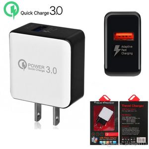 QC 3.0 Fast Wall Charger USB Travel Power Adapter US EU Plug iphone charger for iPhone X Samsung S10 S9