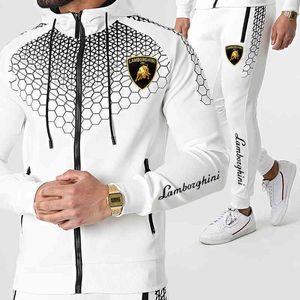 Conjunto de agasalho masculino casual primavera outono jaqueta com zíper moletom novo em 2022 roupa de corrida roupas de marca