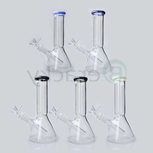8Inches Glass Water Pipes Hookahs With Bowl Downstem Diffuser Colored Heady Beaker Bongs Dab Oil Rigs For Smoking Rig