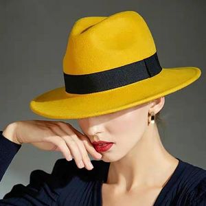 Vintage hattar fedora hattar klassisk vinter hatt höst utomhus casual filt hatt män solid färg fascinator möser män kvinnor201l