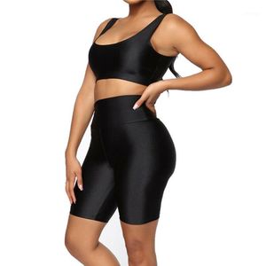 Plus Size Women Leggings Estique Bike Shorts Workout Curto Mini Cintura alta Ginásio Calças Esportivas Vetement Femme Yoga Outfit