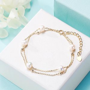 Bangle Origin Direct Supply Freshwater Pearl Bracelet Women's Double-layer Simple Hand Jewelry Store Source Wholesale