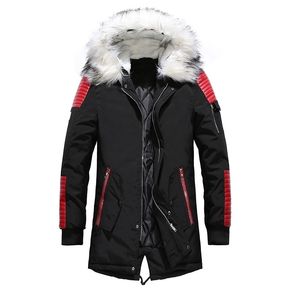 Men's New Winter Long Parkas Thick Hooded Fur Collar Coats Men Overcoats Casual Cotton Male Warm Outerwear Jackets 201027