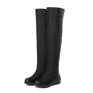 Heißer Verkauf MORAZORA Mode Winter warm halten Plüsch Schneestiefel über dem Knie Stiefel Schuhe Plattform Oberschenkel hohe Pelz Winterstiefel Frauen