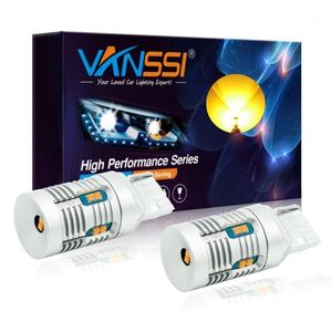 Światła awaryjne Vanssi x7440 Na Wy21W T20 LED CAN Bus No Hyper Flash LED LM Amber Yellow Turn Signal Light Bulb Wbudowana resis