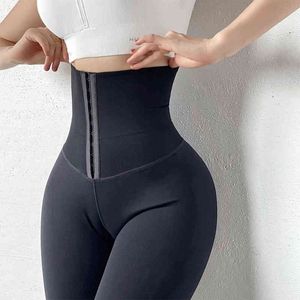 2021 Nuove Donne Pantaloni Yoga Pantaloni Allenatore High Trainer Sport Leggings Gym Tights Running Player Workout Tummy Control Panties S-XL H1221