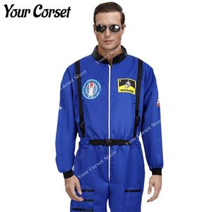 Trajes De Halloween Adulto Plus Size venda por atacado-Homens traje de astronauta traje de vôo terno explore uniforme plus size macacões de halloween trajes para adultos