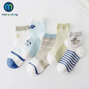 5pairs / lot شبكة ناعمة رقيقة القطن طائرة سيارة الوليد الصبي الاطفال الجوارب الطفل الفتيات الجوارب skarpetki ميا infantil miaoyoutong LJ200828