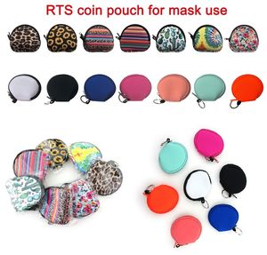 14 Style Neopren Wodoodporne zamykane monety z maską maski Uchwyt Earbud Ease z lakierami Eardhphone torebka dla dorosłych dzieci