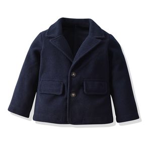 New Boys explosive models cardigan jacket autumn boy baby jacket Navy Blue Boys' suit coat Solid coat 3-8T