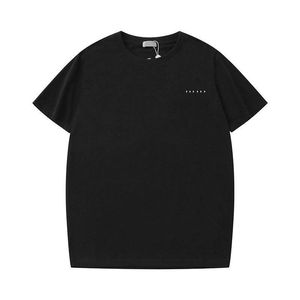 Letras de bordado de camisa masculina tees soltos Summer respirável mangas curtas tampos unissex tops quente camiseta de camiseta asiática