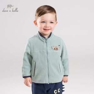 Dave Bella 가을 유니섹스 아기 솔리드 자켓 어린이 패션 겉옷 키즈 코트 지퍼 LJ201126
