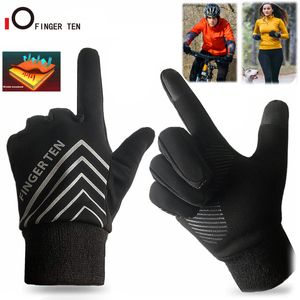 Luksusowy 1 para ekran dotykowy miękkie zimowe rękawiczki mężczyźni kobiety ciepły wodoodporny wiatr do biegania rowerowego wspinaczki