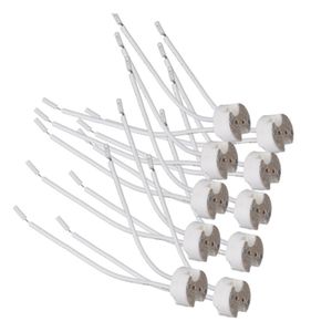 10Pcs MR16 G4 Base Portalampada in ceramica Portalampada Connettore L-ED Adattatore lampadina cablata alogena CFL