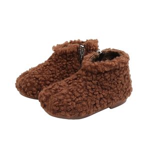 Winter Mädchen Schnee Stiefel Einfarbig Warme Baby Mädchen Schuhe Kinder Mädchen Stiefeletten Rutschfeste Kinder Baumwolle Schuhe SHS069 LJ201029