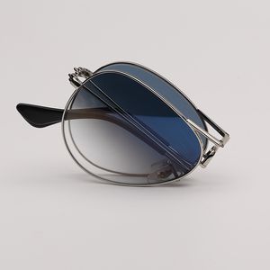 Top Quality Metal Frame Vintage Dobrável Óculos de Sol Mulheres Condução Dobrável Gradiente Gafas UV400 Piloto Sun Óculos