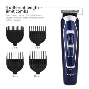 Profissional poderoso cabelo trimmer para homens diy cortador elétrico barbeiro cortiça cabeça com os pentes de limite 220106