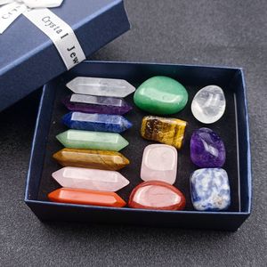 7 Chakra Set Reiki Pietra naturale Pietre di cristallo Lucidatura Roccia Quarzo Yoga Energia Perlina Chakra Guarigione Decorazione