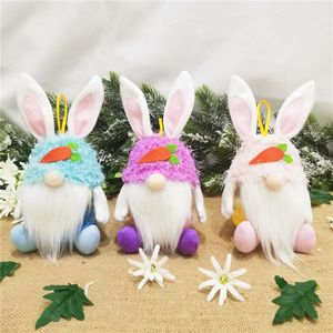 Пасхальный кролик конфеты хранения подарок счастливой пасхальной пасхальной безликой кукла кролика конфеты банка 2021 Creative Creative Candy Candy
