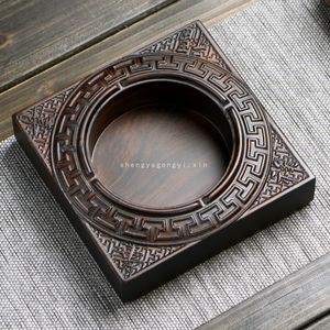 16 * 4,5 cm Vintage Wood Cinzeiro Handmade Fumar Cigarro Cigarro Cinzeiro Ash Bandeja Caso para casa