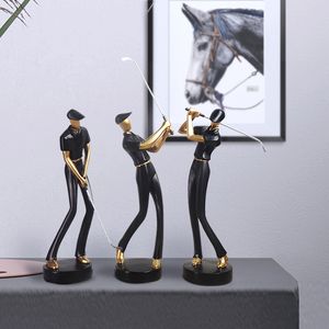 Modern Golf figure ornaments Arts and Crafts miniature figurines resin fairy desk decoration living room home decor accessories T200710