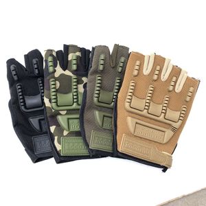 Outdoor Gloves Half Finger Army Combat Tactical Hunting Camouflage Camping Hiking Paintball Soldier Shoot rekawiczki