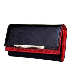 NXY Wallets Luxury Women Patent Leather High Quality Designer Brand Wallet Lady Fashion Clutch Casual Purses Party 220128