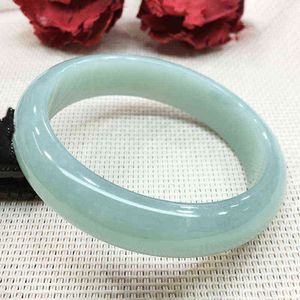 Myanmar Round Armband Naturlig Jade Is Jade Bangle Små Smycken Ljus Grön Mode Tillbehör Lucky Stone Gift för Mother X220216